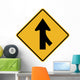 Merging Traffic from Right Wall Decal