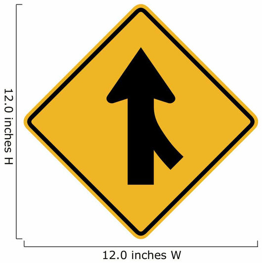 Merging Traffic from Right Wall Decal