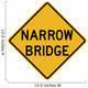 Narrow Bridge Sign Wall Decal