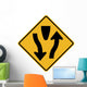 Divided Highway Begins Sign Wall Decal