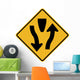 Divided Highway Begins Sign Wall Decal