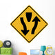 Divided Highway Begins Sign Wall Decal
