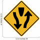Divided Highway Begins Sign Wall Decal