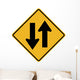 Two Way Traffic Sign Wall Decal