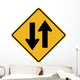 Two Way Traffic Sign Wall Decal