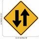 Two Way Traffic Sign Wall Decal