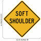 Soft Shoulder Word Sign Wall Decal