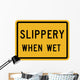 Slippery When Wet Word Wall Decal