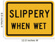 Slippery When Wet Word Wall Decal
