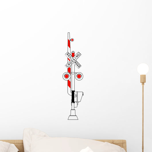Rail Road Crossing Illustrated Wall Decal