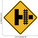 Parallel Railroad Crossing Side Wall Decal