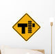 Parallel Railroad Crossing T Wall Decal