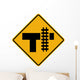 Parallel Railroad Crossing T Wall Decal