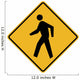 Pedestrian Symbol Sign Wall Decal