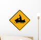 Snowmobile Symbol Sign Wall Decal