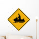 Snowmobile Symbol Sign Wall Decal