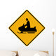 Snowmobile Symbol Sign Wall Decal