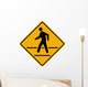 Pedestrian Crossing Symbol Sign Wall Decal