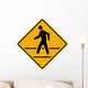 Pedestrian Crossing Symbol Sign Wall Decal