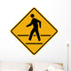 Pedestrian Crossing Symbol Sign Wall Decal