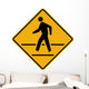 Pedestrian Crossing Symbol Sign Wall Decal