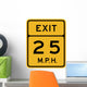 Advisory Speed Exit Sign Wall Decal