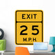 Advisory Speed Exit Sign Wall Decal