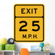 Advisory Speed Exit Sign Wall Decal