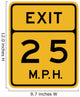 Advisory Speed Exit Sign Wall Decal