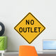 No Outlet Word Sign Wall Decal