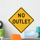No Outlet Word Sign Wall Decal
