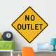 No Outlet Word Sign Wall Decal