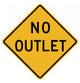 No Outlet Word Sign Wall Decal