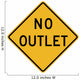 No Outlet Word Sign Wall Decal