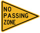 No Passing Zone Word Wall Decal