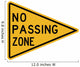 No Passing Zone Word Wall Decal