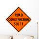 Road Construction 500ft Word Wall Decal