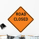 Road Closed Word Sign Wall Decal
