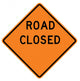 Road Closed Word Sign Wall Decal