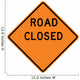 Road Closed Word Sign Wall Decal
