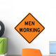 Men Working Word Sign Wall Decal