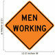 Men Working Word Sign Wall Decal