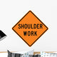Shoulder Work Word Sign Wall Decal