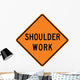 Shoulder Work Word Sign Wall Decal