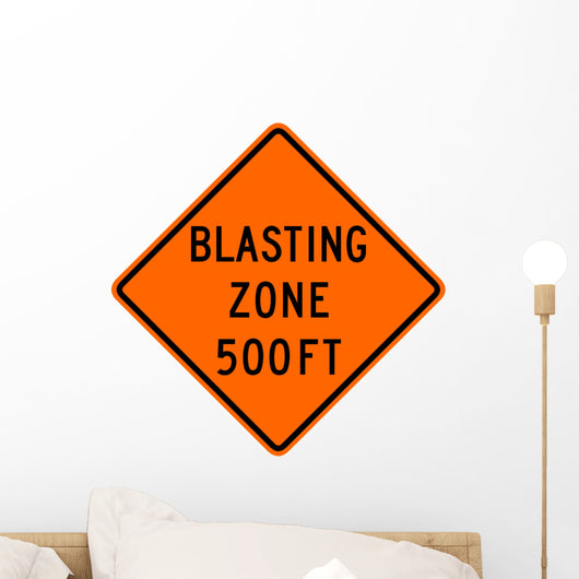 Blasting Zone 500 Ft Wall Decal