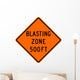 Blasting Zone 500 Ft Wall Decal