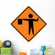 Flagger Symbol Sign Wall Decal