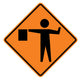 Flagger Symbol Sign Wall Decal