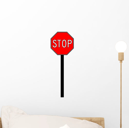 Stop Ahead Symbol Sign Wall Decal