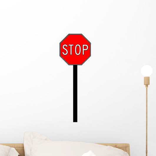 Stop Ahead Symbol Sign Wall Decal